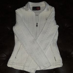 Nwot spyder cable knit zip up sweater